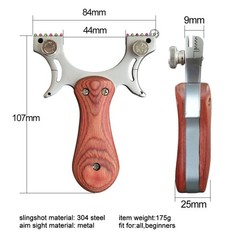 Hunting Professional Catapult Slingshot Rubber Aim Point Target Shot Steel Ball