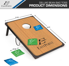 Cornhole Game Set Bean Bag Toss MDF – 2′ W X 3′ L – Built-In Storage, Convenient