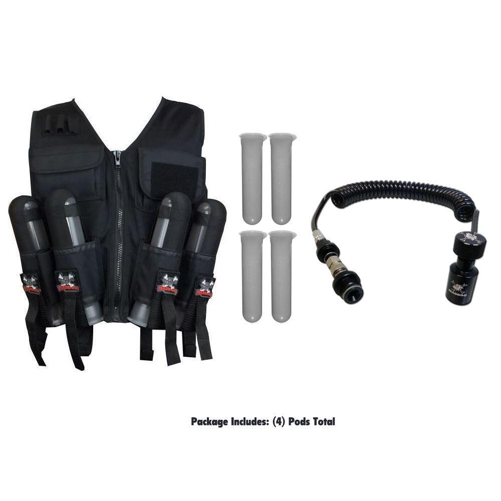 Maddog Tactical Sport Vest with Pods Remote Coil Slidecheck Paintball Package