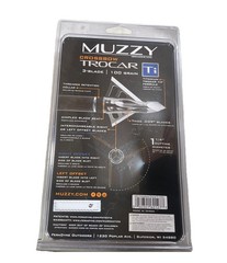 Muzzy Crossbow Trocar 3- Blade TI 100 Grain Vertical Bow 1 1/4” Cut