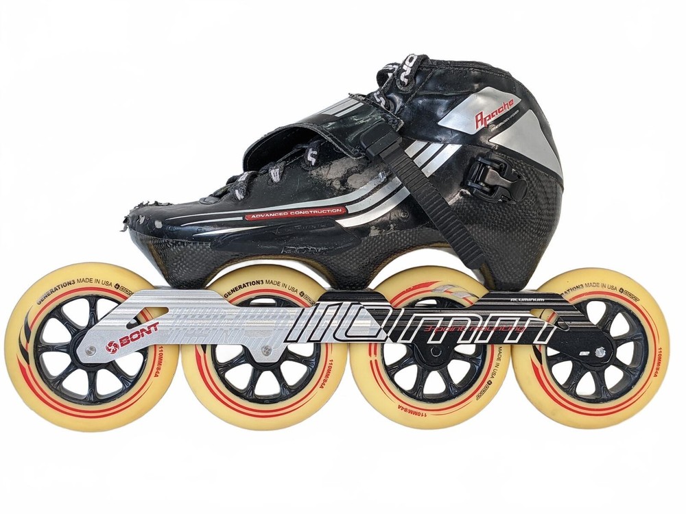 Bont Apache Racing Inline Speed Skates USA | 3-Point 110mm Carbon Fiber US 9