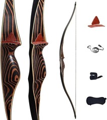 Deerseeker Archery 54″ Longbow Set RH/LH Bamboo Core^