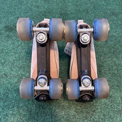 BTFL Tony Pro Suede Roller Skates Ladies Size 10 US Gray Taupe Leather Free Ship
