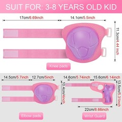 Kids Protective Gear Set, Knee Pads for Kids 3-10Years Toddler Knee and Elbow…