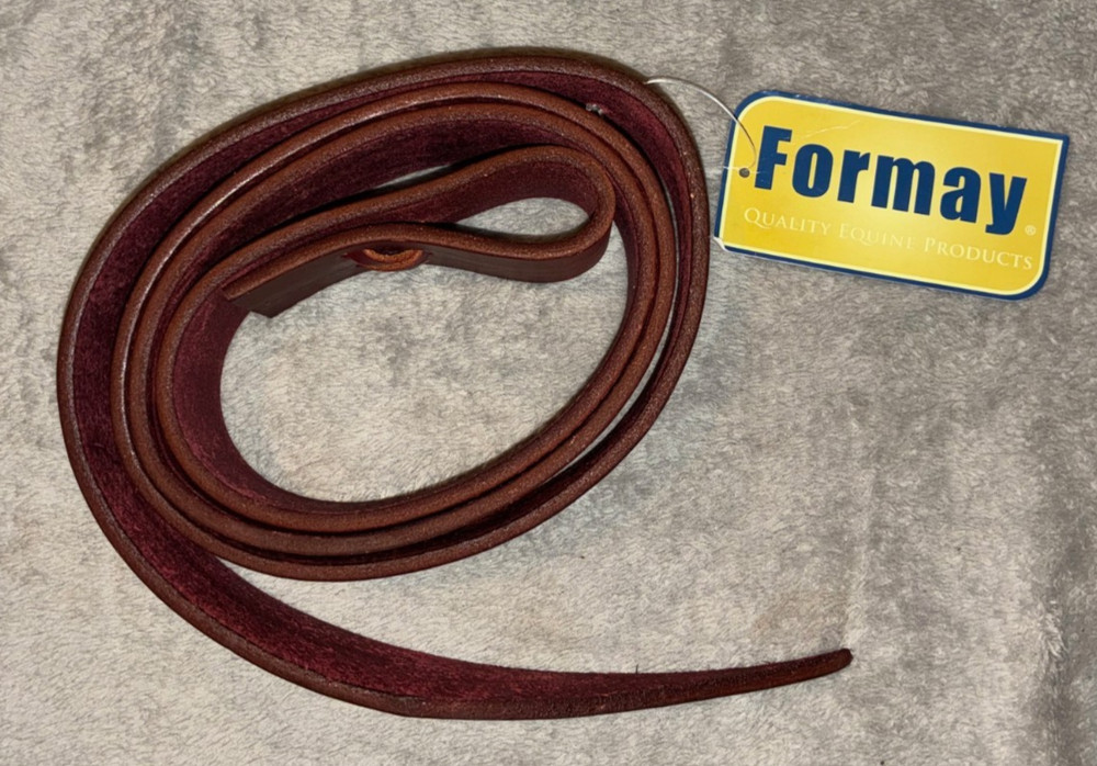 NEW FORMAY BURGUNDY LEATHER TIE STRAP LATIGO 1 3/4» X 6′