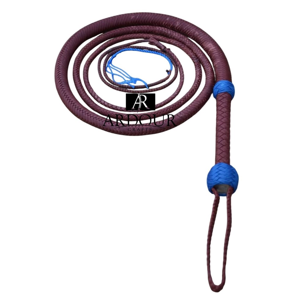 Bullwhip Handmade Braided Nylon Paracord Bullw hip 4FT-16FT Cosplay Costume