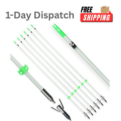 .TIGER ARCHERY 6Pcs 34.8in Bowfishing Arrows Fiberglass