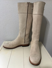 Boots & Woods Women’s 8 /39 Beige Suede Riding Boots GoodyearWelt Spain Leather.