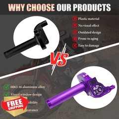 JXPANG Quick Twist Throttle Purple Type B Grips Cable