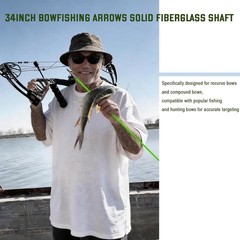 Archery Fiberglass Arrow Fishing Bowfishing Hunting Safety Slide Compound Bow