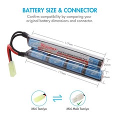 Tenergy 9.6V 1600mAh NiMH Butterfly Battery Pack + Smart Charger Combo
