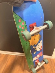 ⁠Custom Hand-Painted Sanrio Skateboard Independent Milton Martinez Trucks Grizly