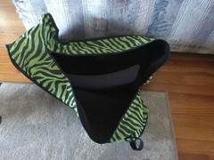 NEW PERRI’S DELUXE TALL ENGLISH BOOT BAG 25» FLEECE LINED , LIME GREEN ZEBRA