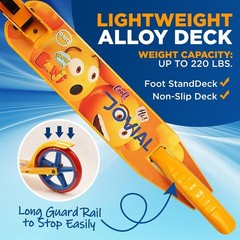 Jovial Lightweight & Foldable Kick Scooter – Adjustable Scooter (Emoji World)