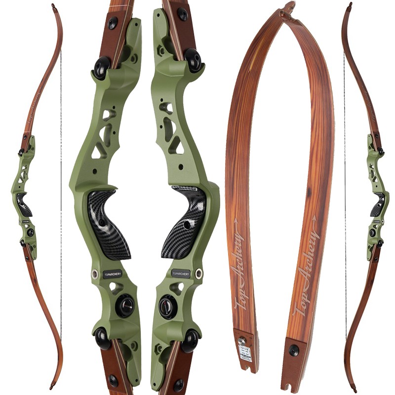 62″ ILF Takedown Recurve Bow 25-60lbs &Carbon Arrows Archery Hunting Competition