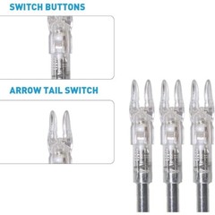6pcs .244″/6.2mm Illuminated Lighted Nocks for Arrows Inside Diameter Led Nocks