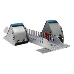 Adjustable Track Starting Blocks Aluminum Alloy Rail Rubber Pedals Silver/Blue