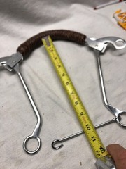 Western Mechanical Hackamore Bit with Braided Leather Noseband 8 » Shank