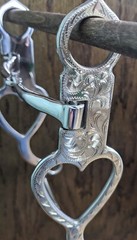 Western Silver Heart Cheek Show Bit – 5″ Snaffle Mouth – 8″ Cheek