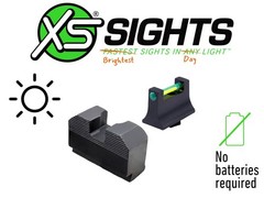 XS Sights Fiber Optic Sights Compatible with Glock 17,19,22-24,26,27,31-36,38…
