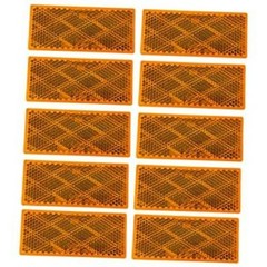 10x Amber Class A 80mm x 35mm 3.14″ x 1.4″ Rectangular Reflector 10X AMBER