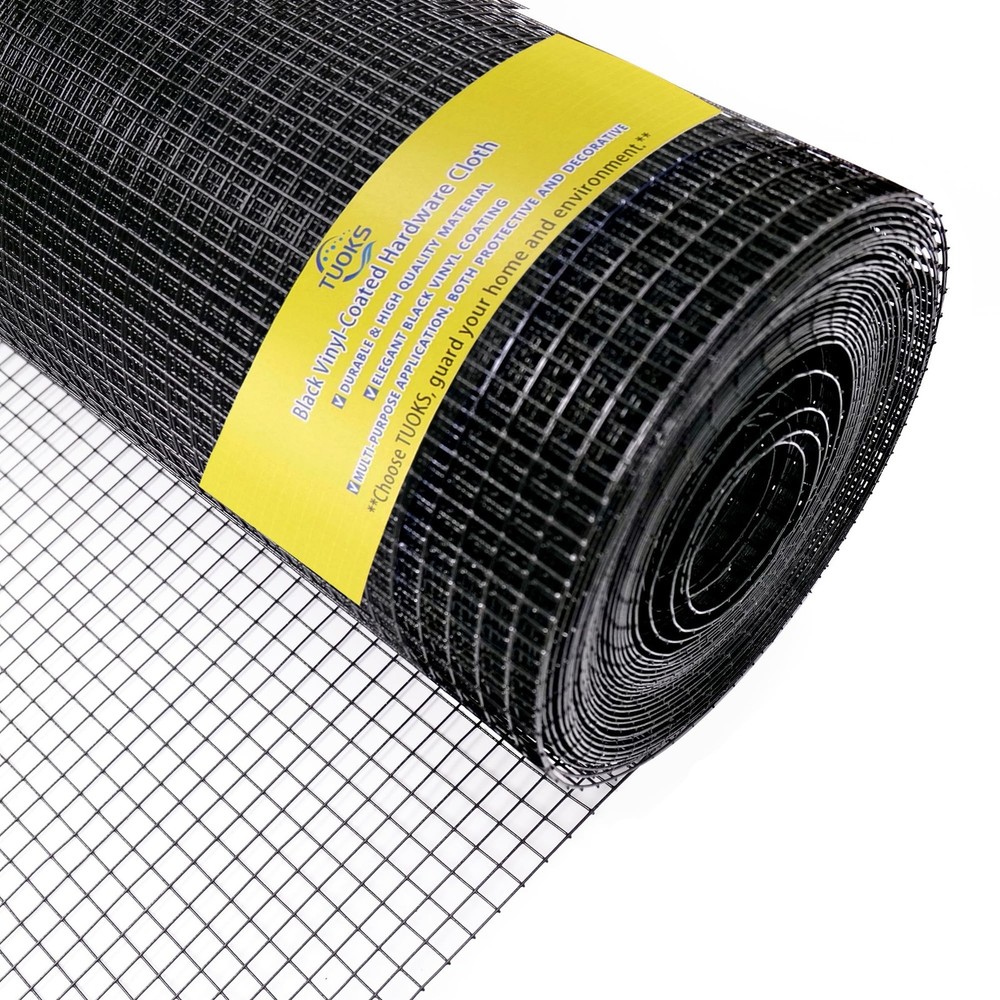 Black Hardware Cloth 1 inch 24 x 100ft,16 Gauge Vinyl PVC Coated Welded Wire …