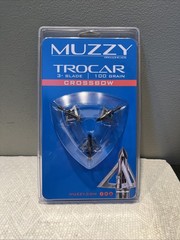 NEW Muzzy Trocar HBX Hybrid Crossbow 4 blade 100 Gr 3 Broadheads expandable