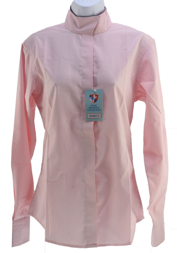 Royal Highness Equestrian Show Shirt Long Sleeve Pink Women’s Size 34 New NWT