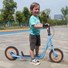 Kick Scooter Bike for 6-12 Years-Old Kids with Adjustable Handlebar, 12 In. Infl