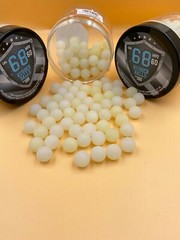 100 x Blue Night Vision Silicon Rubber Balls Paintballs 68 cal. Glow In The Dark