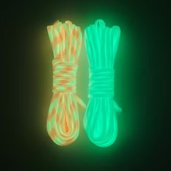 2 pcs 16 Ft Durable Glow in The Dark Rope. Great for Emergencies, Camping,