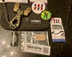 Limited Edition SimpleShot Slant Spartan #51/320, G10, Brass. Slingshot