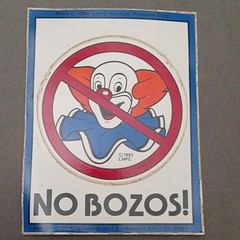 Vintage 1982 No Bozos Sticker Larry Harmon Skate BMX Clown LHPC Decal