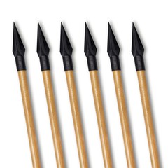 12Pcs Handmade Hunting 33″ Wooden Arrow LongBow RECURVE With Medieval Tip Point