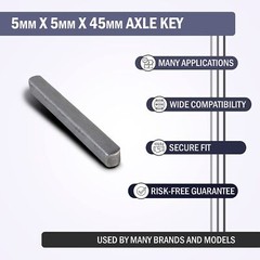 5 mm x 5 mm x 45 mm Axle Key for Mini Dirt Pocket Pit Bikes and Go-Kart, Scooter