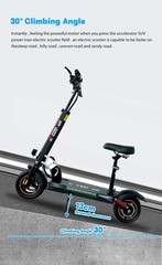 Folding Electric Scooter for Adults with 800W Motor 28Mph Off-Road with Seat C5F