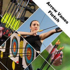 Arrow Vanes Arrow Fletching 4″ Shield Shape Turkey Feathers for Hunting DIY S…