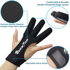 Archery Shooting Gloves Three Finger Leather Protector for Hunting Practice