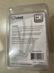 HME Fixed-Blade Steel Tip 100-Grain Hunting Broadheads (3-Pack) NEW