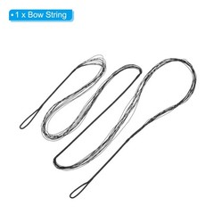 Bow String Replacement,12 Strands Bowstring for AMO 64″ Traditional Bow, Black