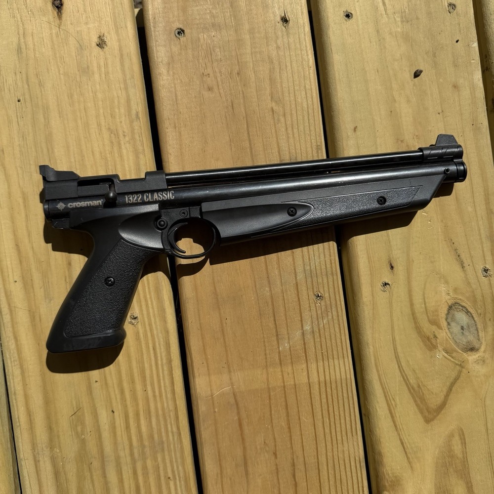 Crosman P1322 American Classic Pneumatic Pellet 22 Cal Air Pistol – Black
