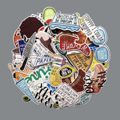 67pcs Vine Meme Stickers Croissant Oatmeal Chicken Popular Funny Food Sticker