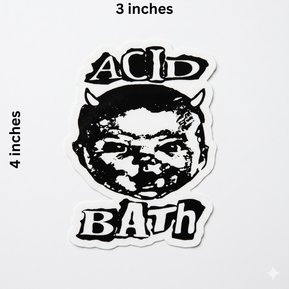 Acid Bath Band Sticker | 3 inches x 4 inches | American Sludge Metal