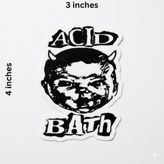 Acid Bath Band Sticker | 3 inches x 4 inches | American Sludge Metal