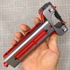 Full Metal Repeat Pocket Slingshot Comes with 1 Magazine 5 Bandsets Model C