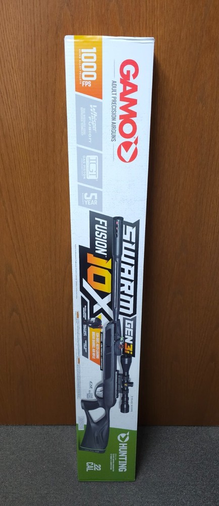 Gamo Swarm Fusion 10X GEN3i .22Cal 10-Shot Air Rifle Break Barrel – 611006335554