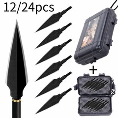 30″ Archery Carbon Arrows Arrowhead Turkey Feather Compound Recurve Bow Quiver