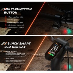 Adult Electric Scooter 1000W Folding Commuter E-Scooter 28MPH Fast Speed 38miles