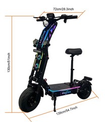 72V 10000W Electric Scooter for Adults 56-70MPH Dual Motor Foldable NFC US Stock
