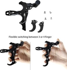 Lightweight Archery Thumb Release Aid – 3 or 4 Finger Option for Optimal Control